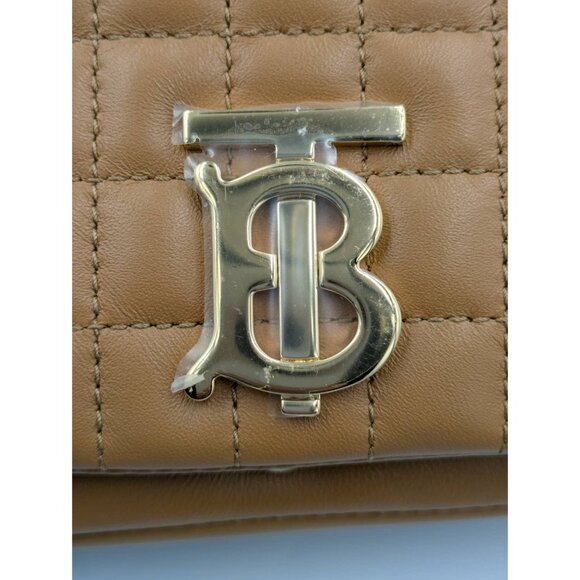 Burberry Small Lola Lambskin Quilted Exploded Check Chain Bag Marple Bro… - Picture 7 of 16